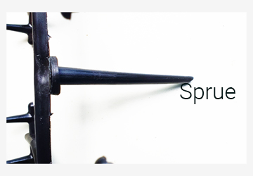 Sprue in Plastic injection mould